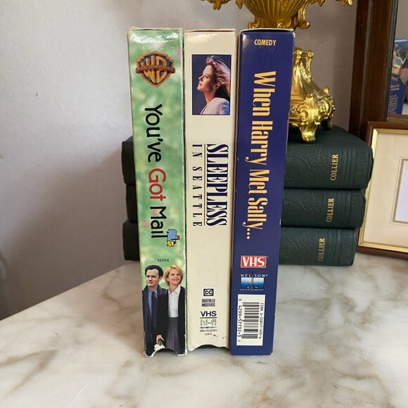 Lot of VHS 90s Cozy Autumn Fall Themed Meg Ryan Romantic Comedy Movies - Picture 4 of 6